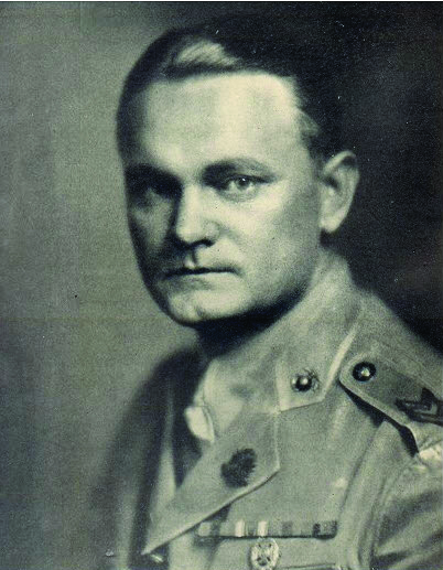 Black and white portrait of Faustin Wirkus wearing a United States Marine Core uniform. The photograph was taken in 1919.