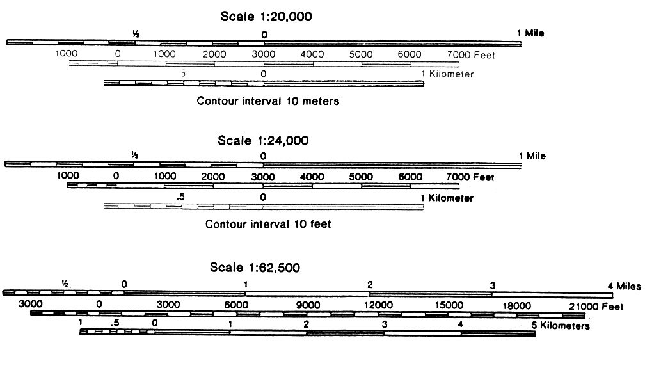 Image result for topographic map scale symbols