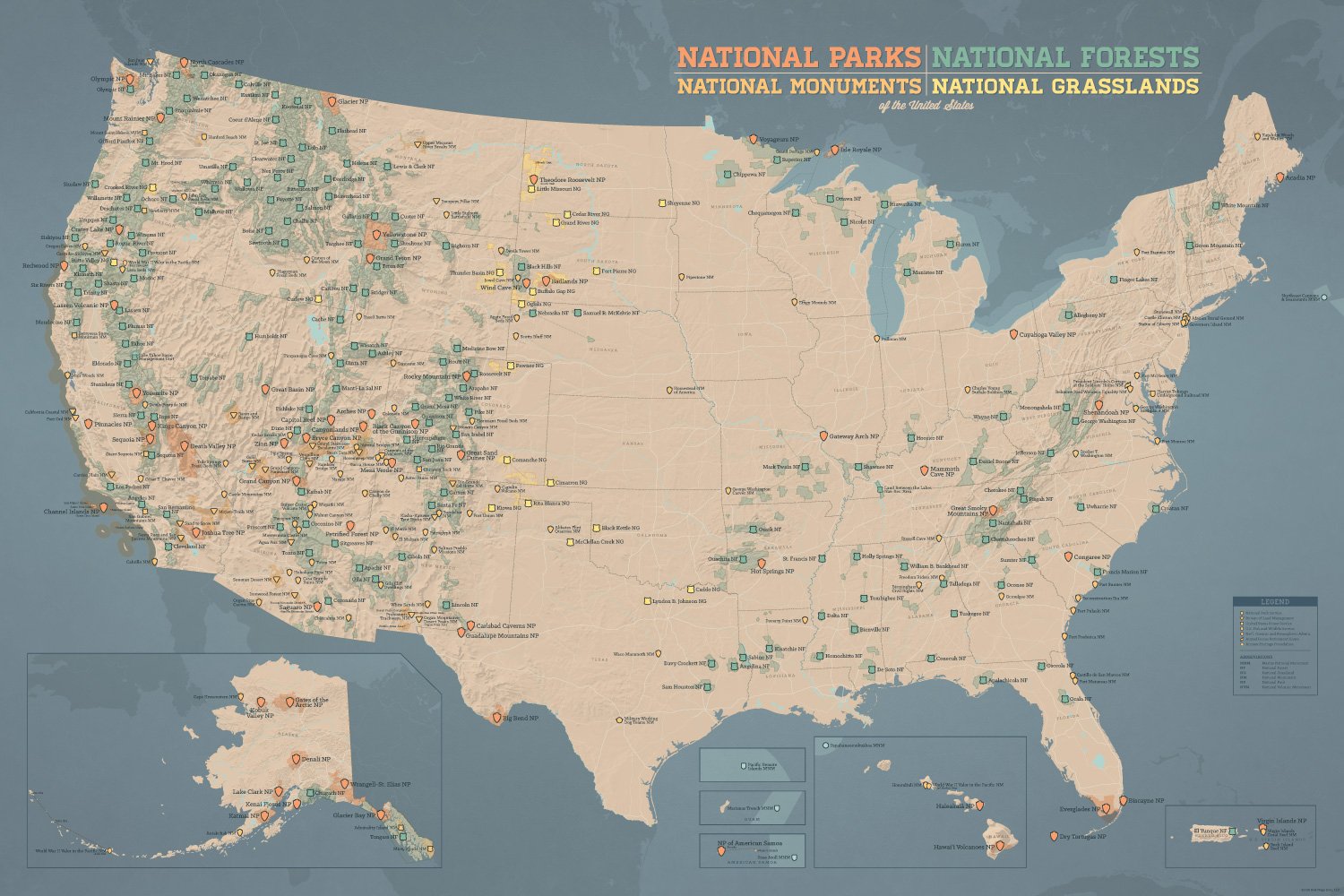 Image result for national parks forests monuments map