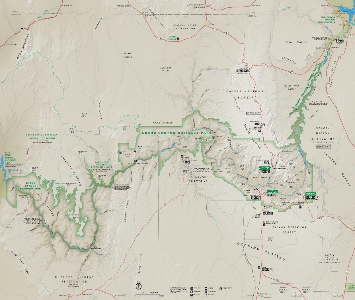 Image result for trail map of the grand canyon